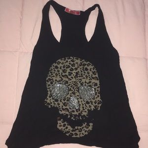 Rhinestone racerback tank top